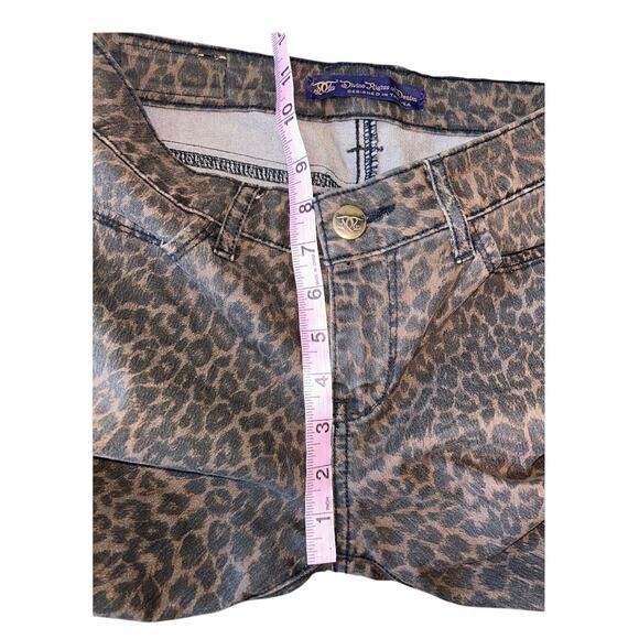 EUC Divine Rights of Denim Leopard High Rise Skinny Pants Brown Women's Size 27 - Picture 8 of 11